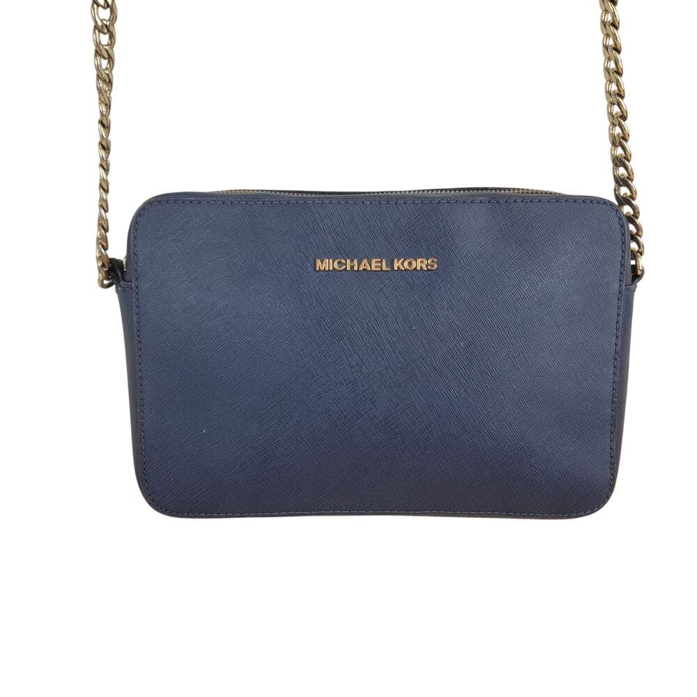 Michael Kors Navy Saffiano Leather Crossbody Bag